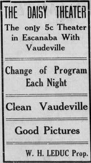 Lyric Theatre - Escanaba Daily Press Jun 16 1910 (newer photo)